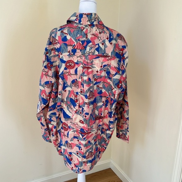 New! Chufy x Andre Saraiva medium vibrant printed front button shirt. - Picture 6 of 16